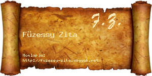 Füzessy Zita névjegykártya