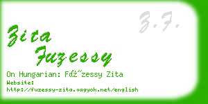 zita fuzessy business card